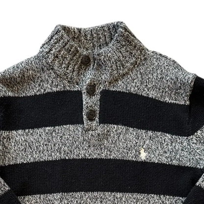 Aged 7 Ralph Lauren Grey Knitted 1/4 Button