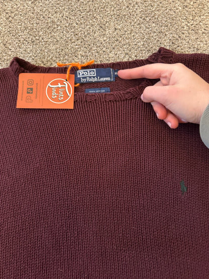 Extra large Ralph Lauren Burgundy Knitted Jumper