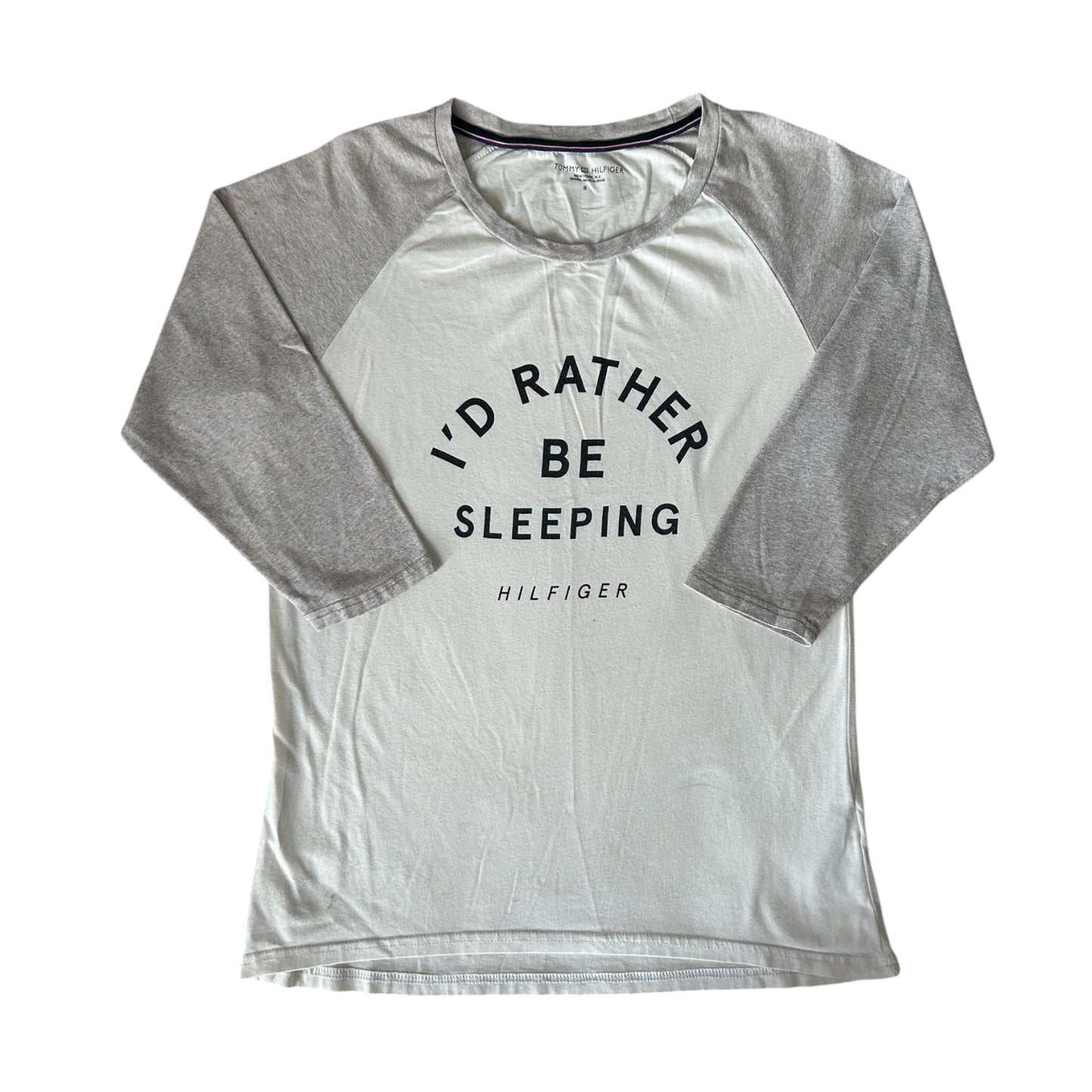 Small Tommy Hilfiger "I'd Rather Be Sleeping" 3/4 Length T-Shirt