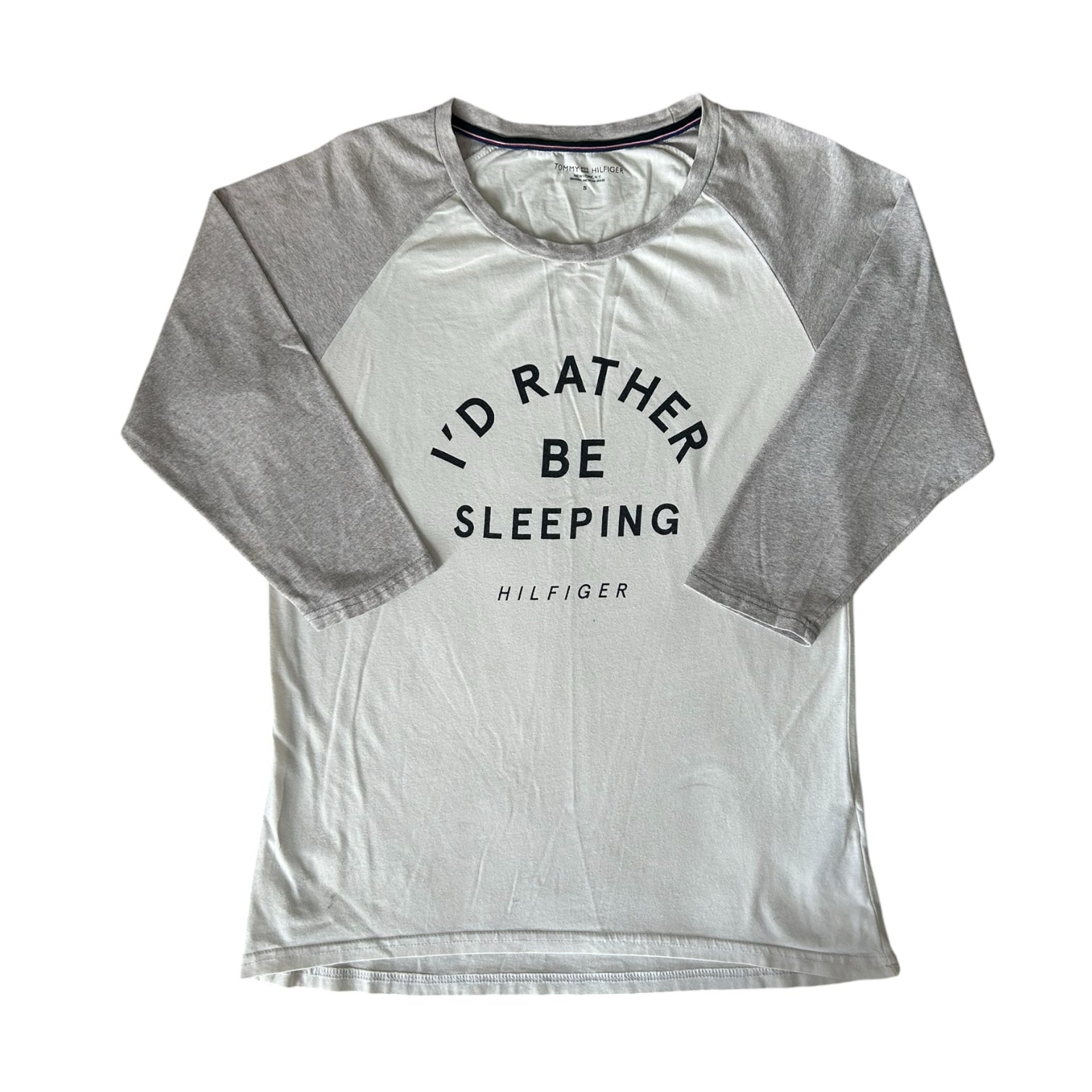 Small Tommy Hilfiger "I'd Rather Be Sleeping" 3/4 Length T-Shirt