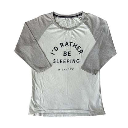 Small Tommy Hilfiger "I'd Rather Be Sleeping" 3/4 Length T-Shirt