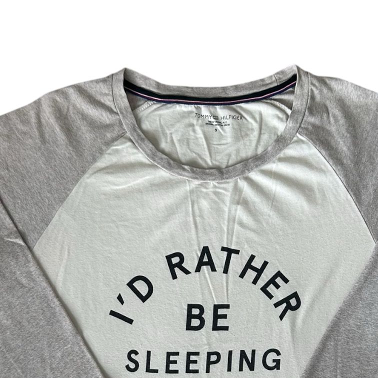 Small Tommy Hilfiger "I'd Rather Be Sleeping" 3/4 Length T-Shirt
