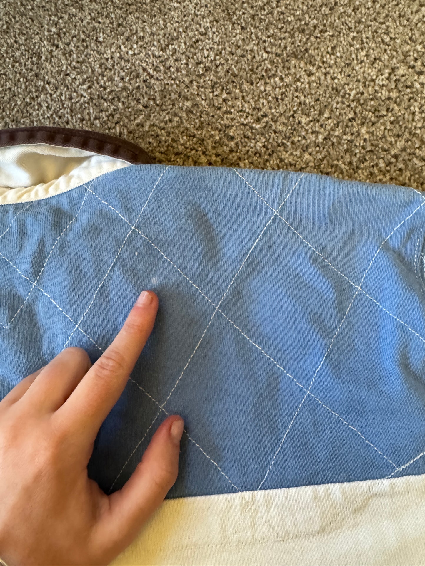 Large Tommy Hilfiger Blue And White Rugby Shirt