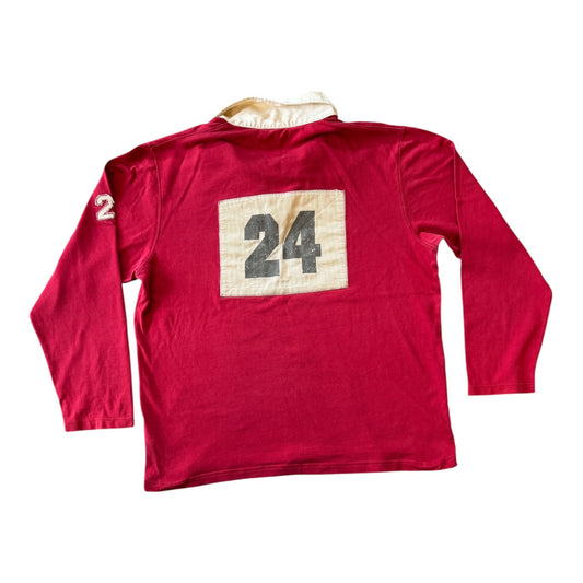 Large Umbro Sport Red Rugby Shirt