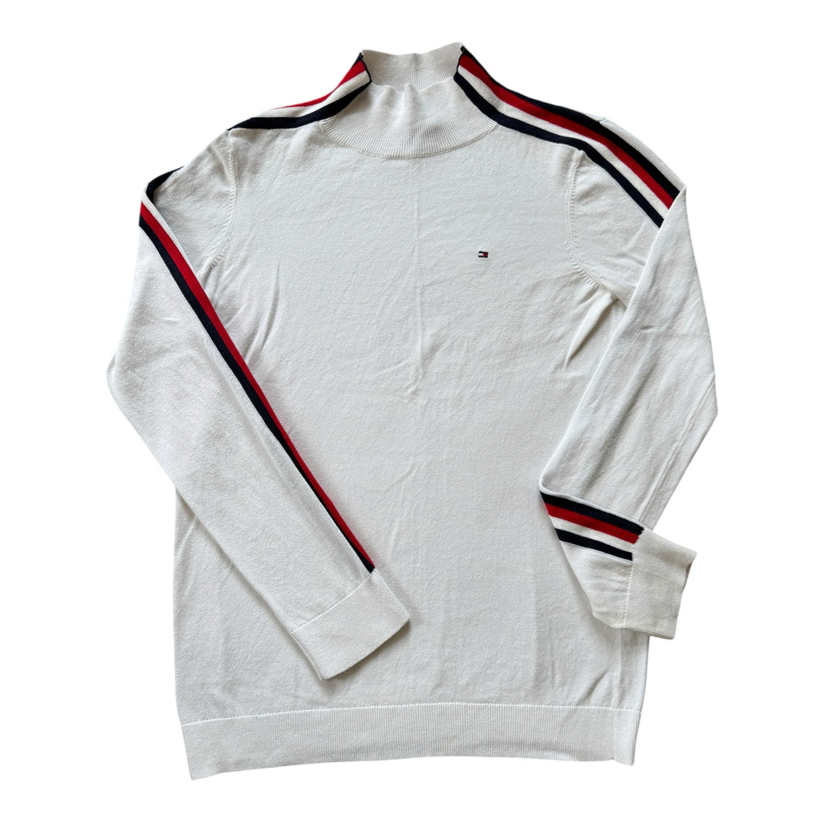 Woman's Extra small Tommy Hilfiger White High Neck Jumper