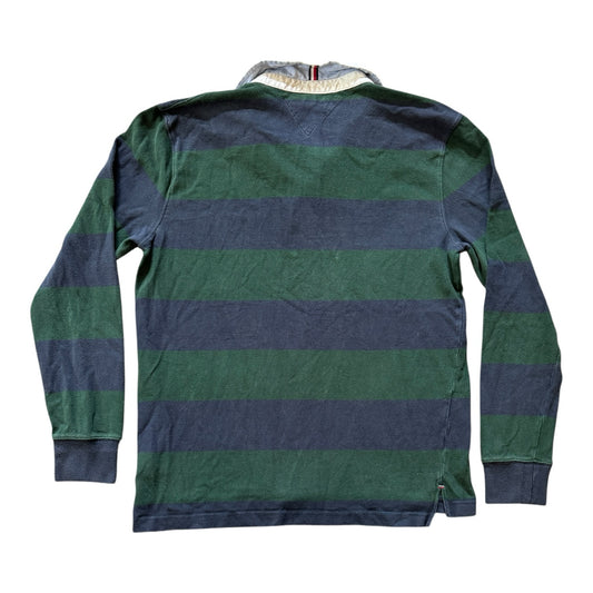 Extra large Tommy Hilfiger Green and Navy Rugby Shirt