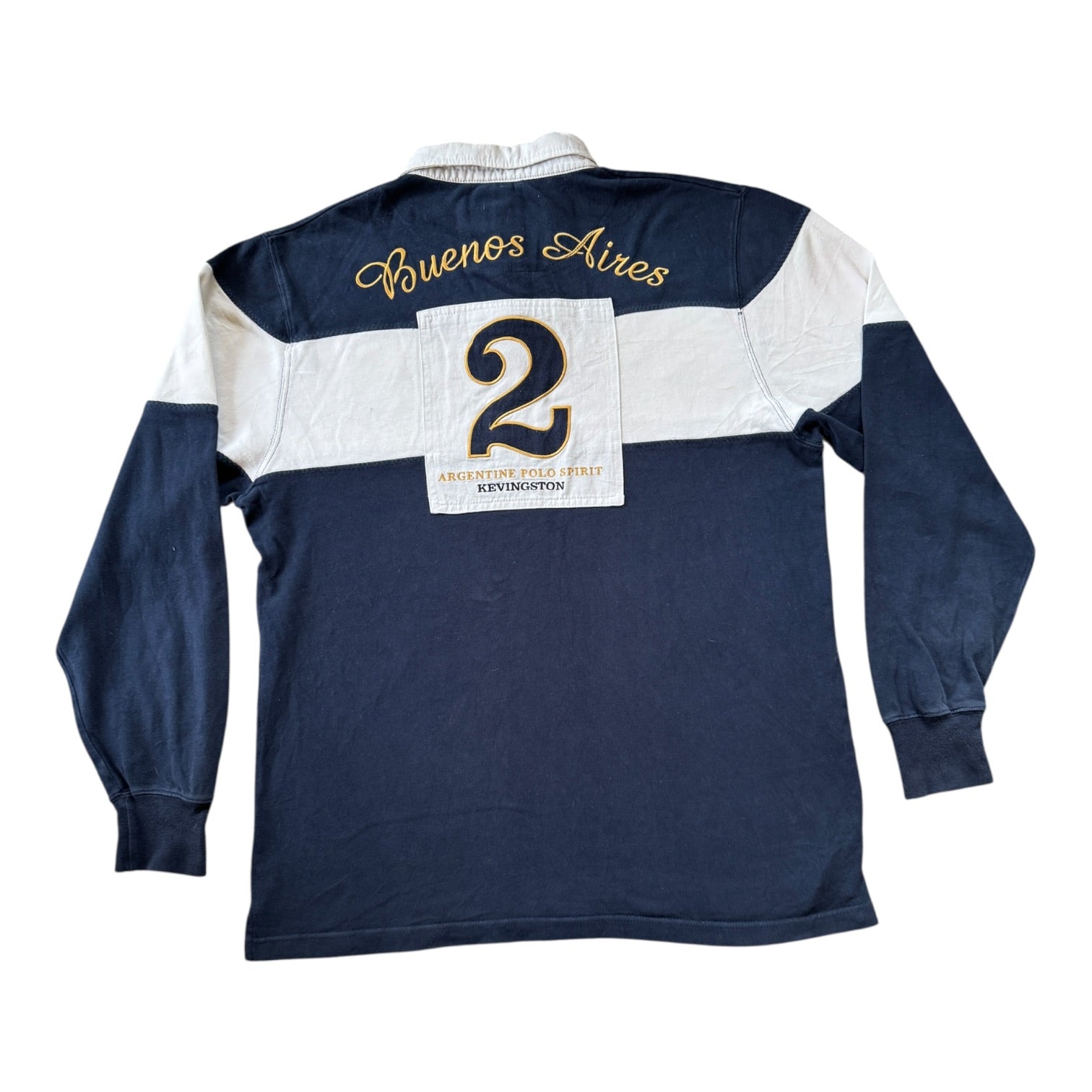Large Kevingston Navy Argentina Rugby Shirt