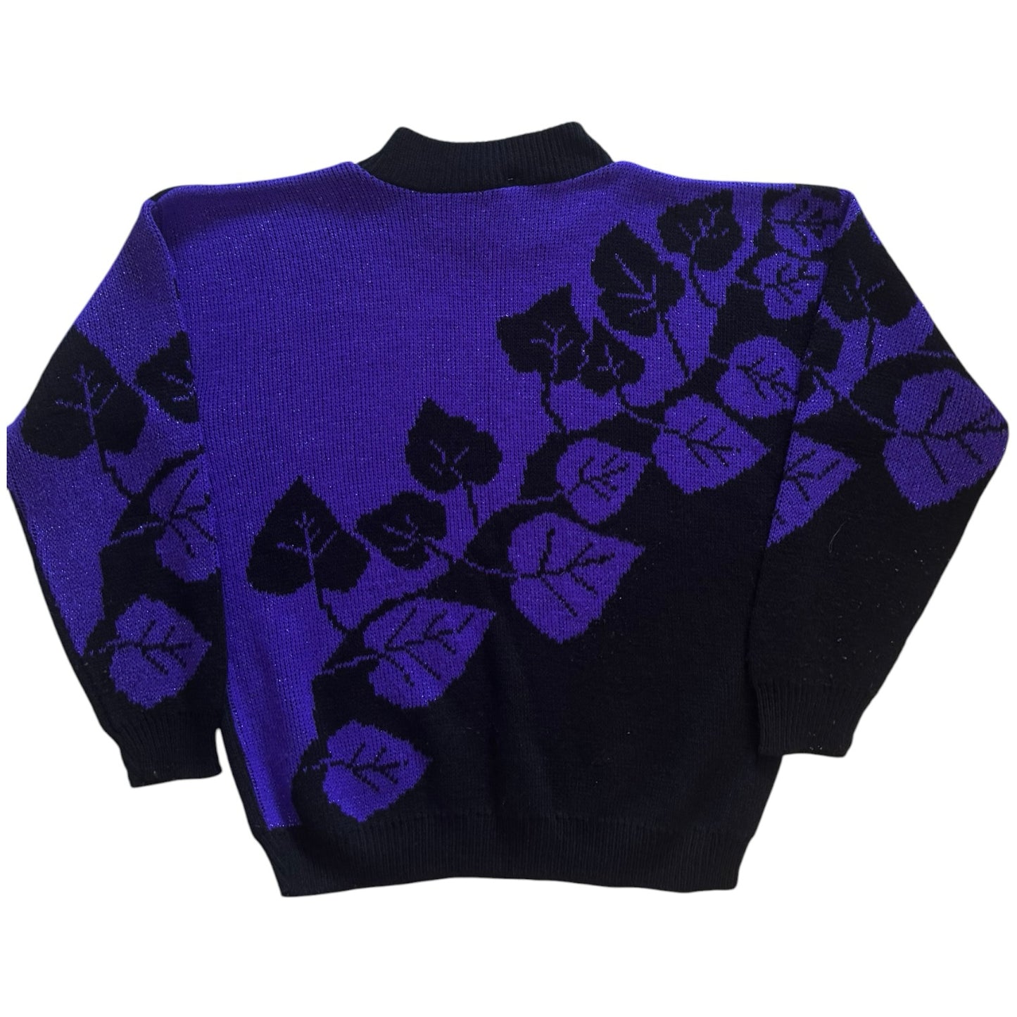 Small Blue and Purple Leaf Funky Knit