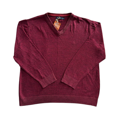 Extra large Nautica Burgundy Red V-Neck Jumper