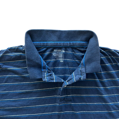 Medium Old Navy Blue and White Polo Shirt