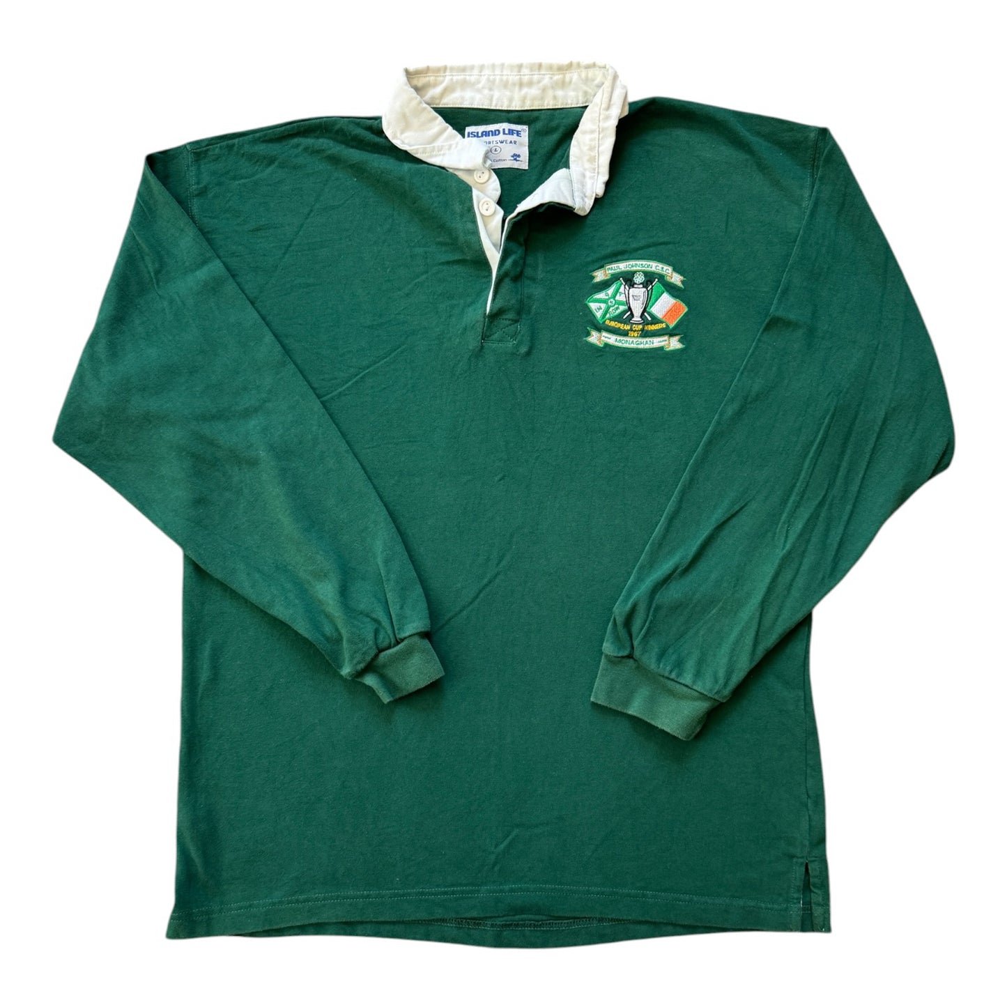 Large Island Life Green European Cup Winners 1967 Rugby Shirt