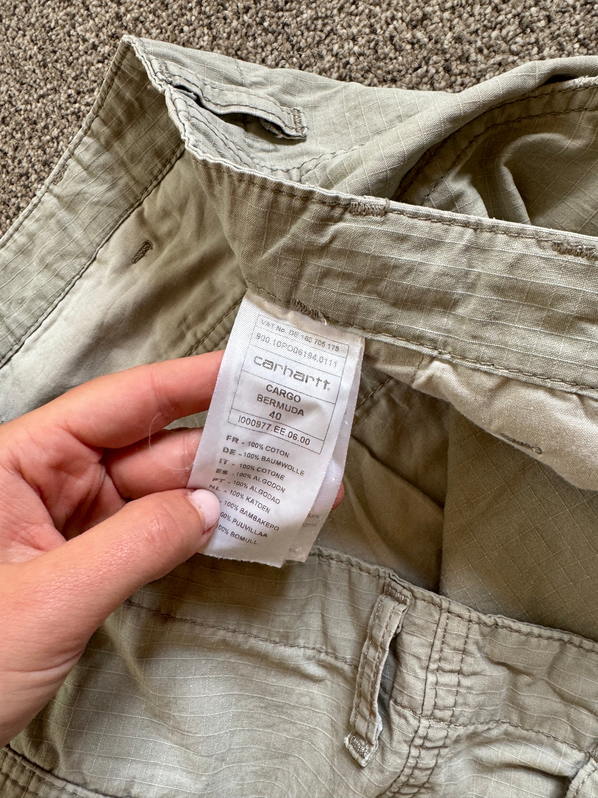 40" Carhartt Beige Cargo Bermuda Shorts