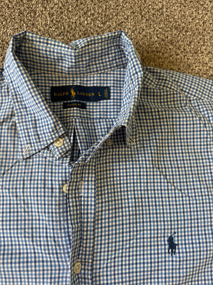 Large Ralph Lauren Blue Check Shirt