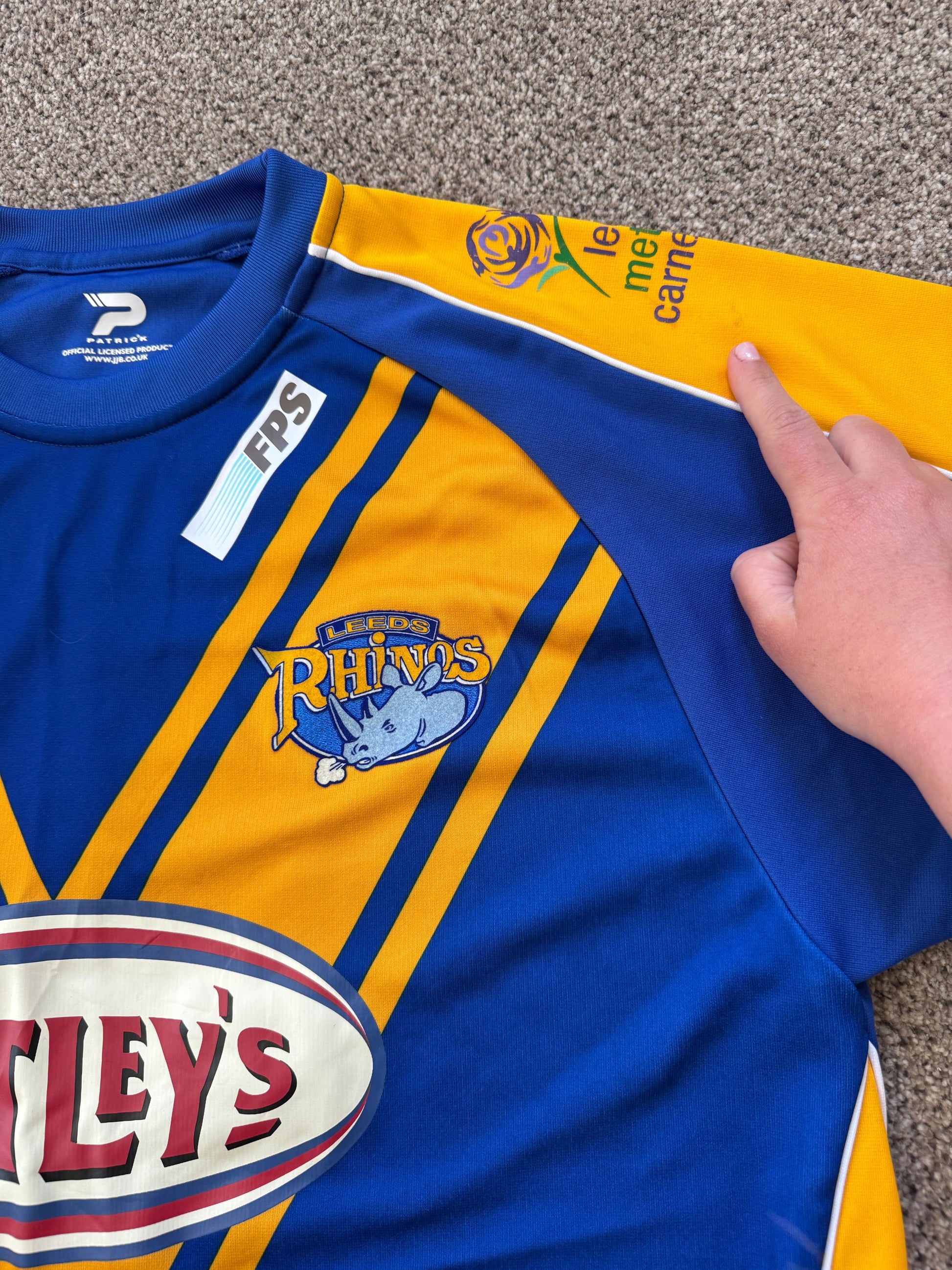 Large 2006 Patrick Leeds Rhinos Home Blue Rugby Shirt