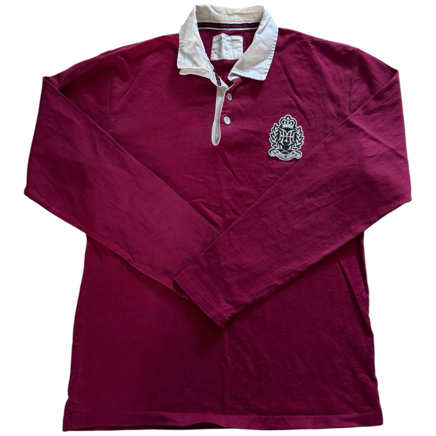 Medium Burgundy Red Rugby Shirt