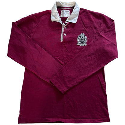 Medium Burgundy Red Rugby Shirt