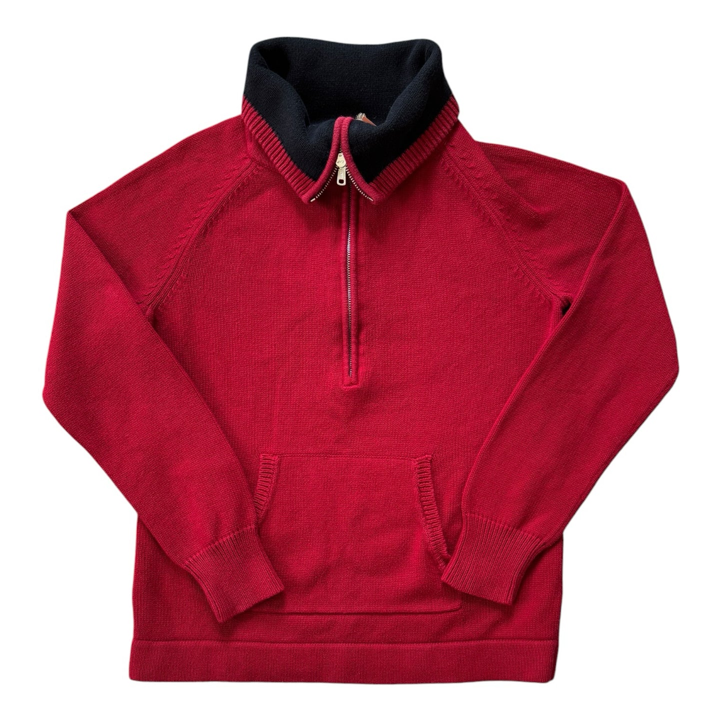 Woman's Medium Ralph Lauren Red High Neck 1/4 Zip Jumper