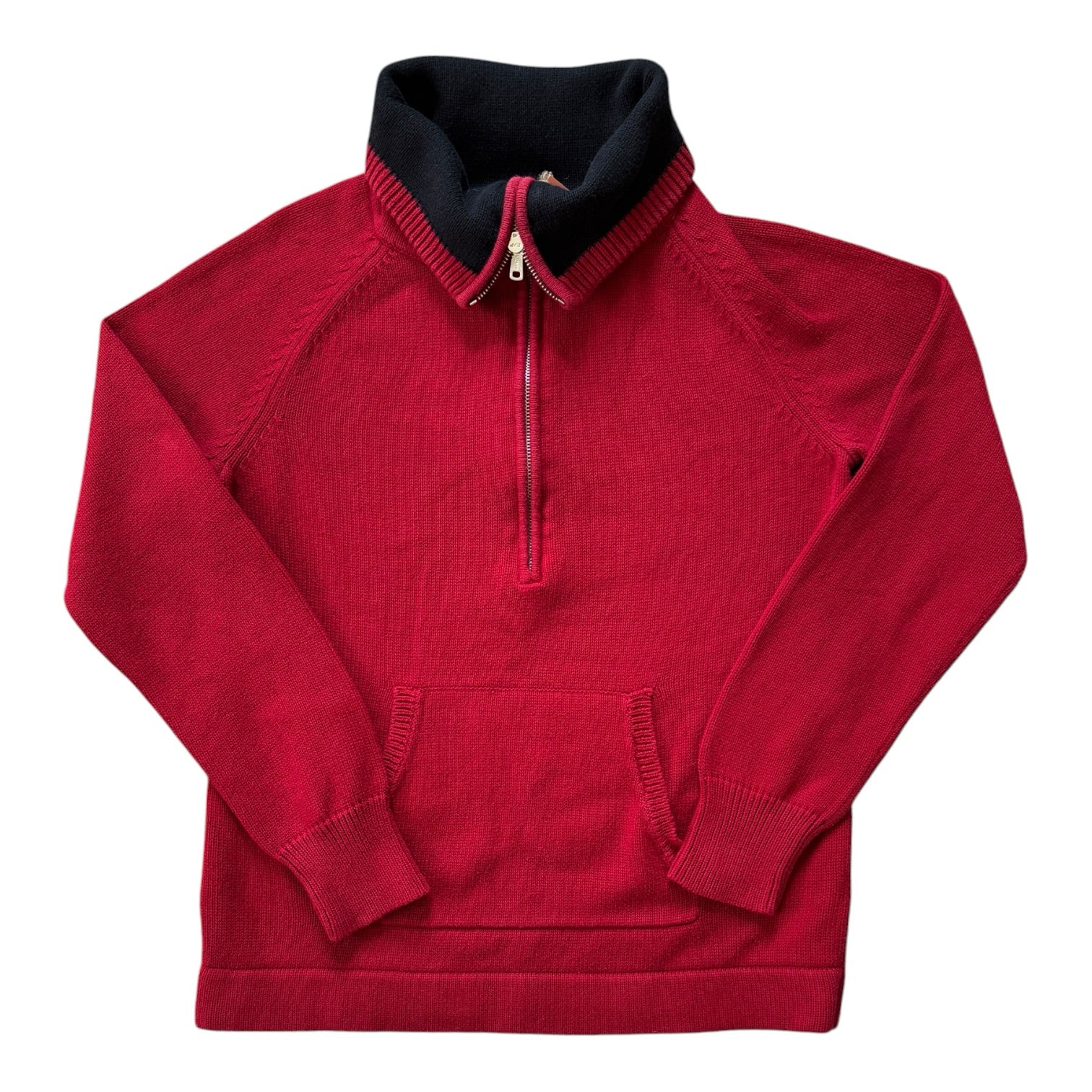 Woman's Medium Ralph Lauren Red High Neck 1/4 Zip Jumper