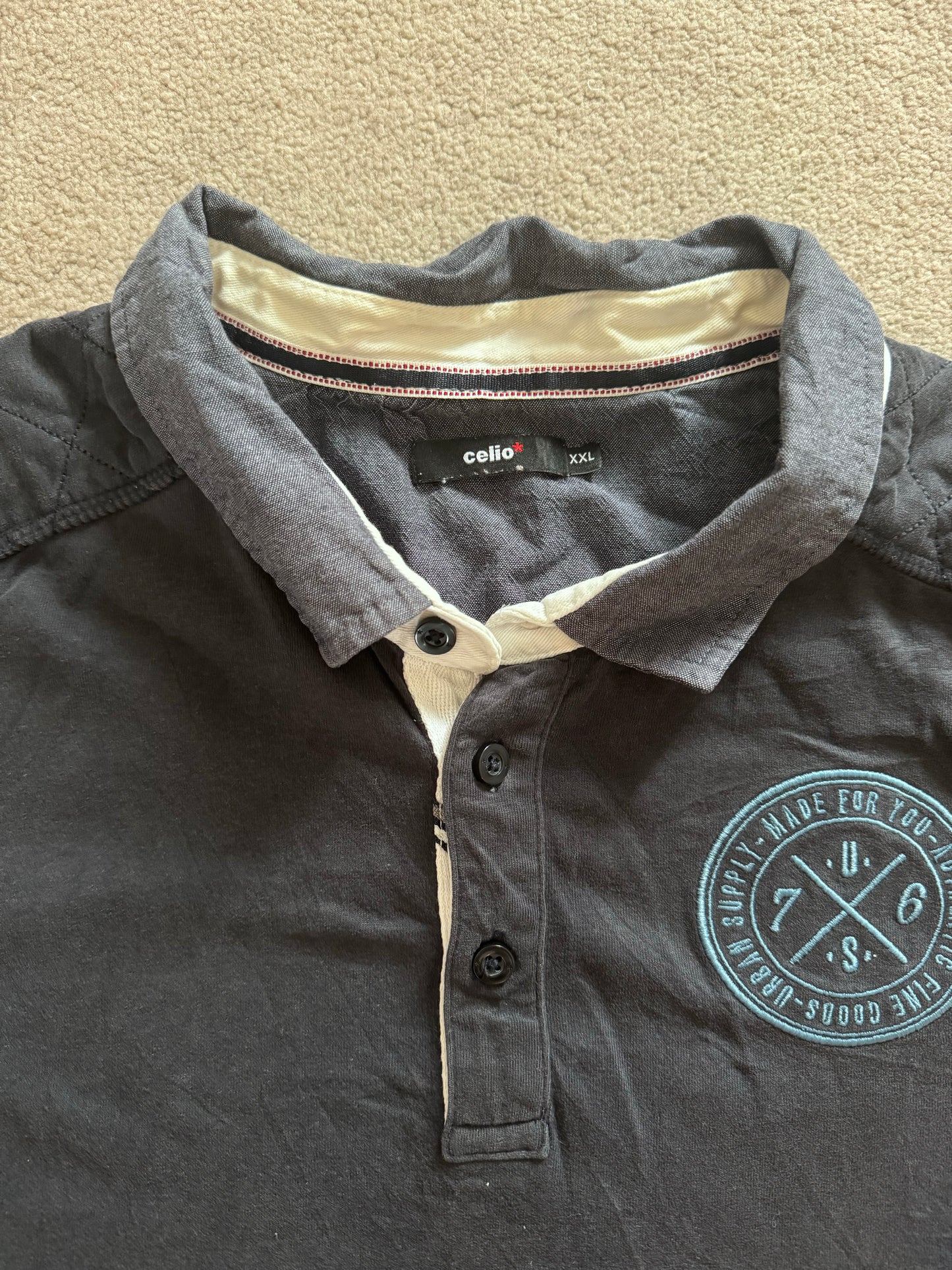 XXL Celio Navy Rugby Shirt