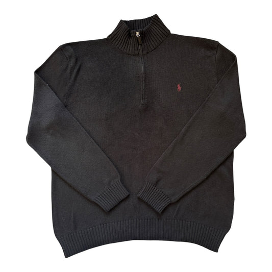 Large Ralph Lauren Black Knitted 1/4 Zip