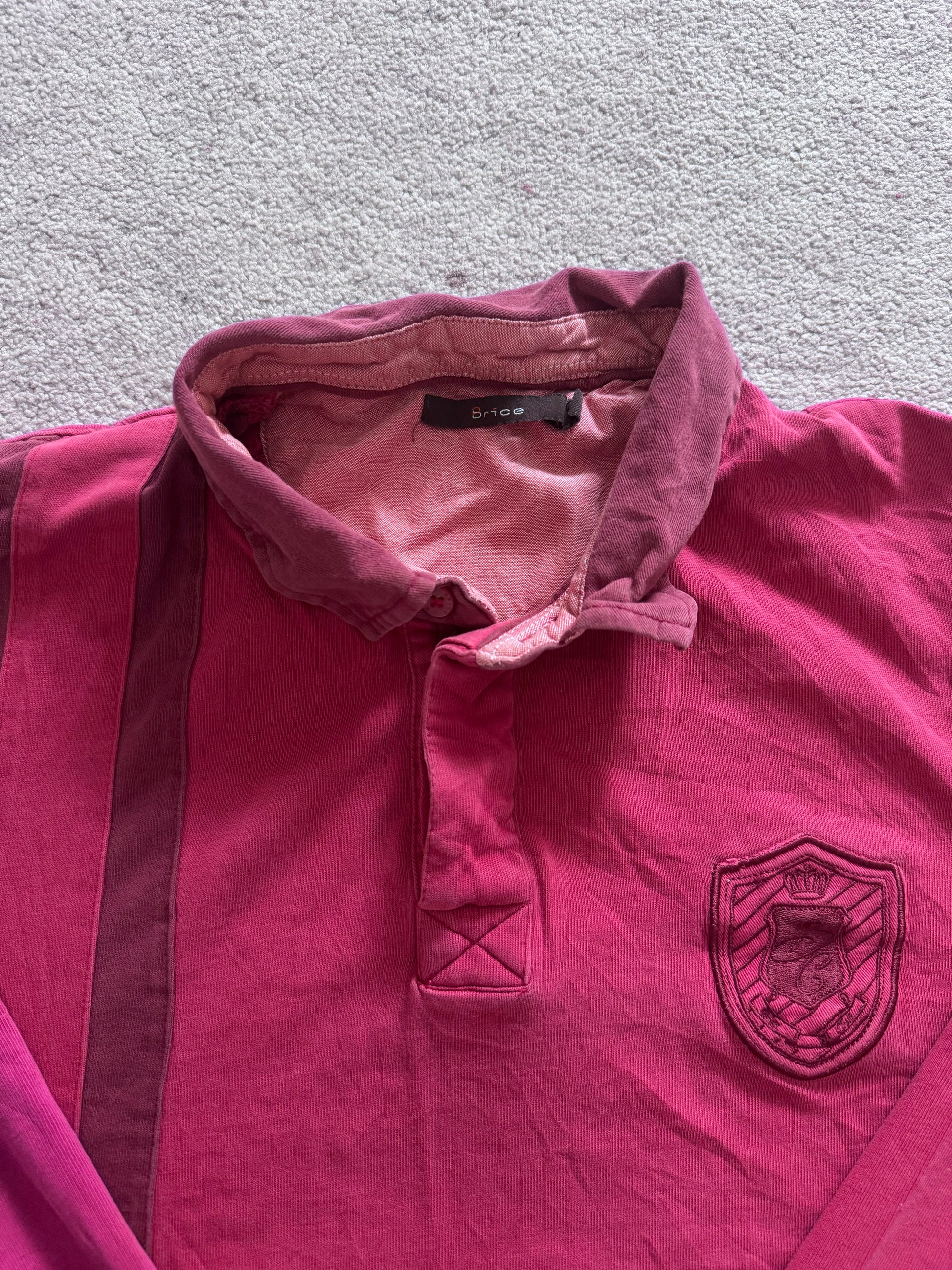 Large Brice Red Central Park Rugby Shirt