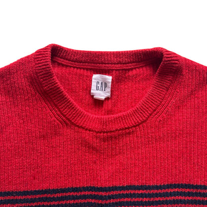 Medium Gap Red and Black Knitted Jumper