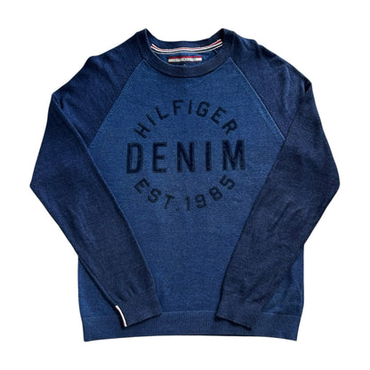 Extra small Tommy Hilfiger Blue and Navy Sweatshirt