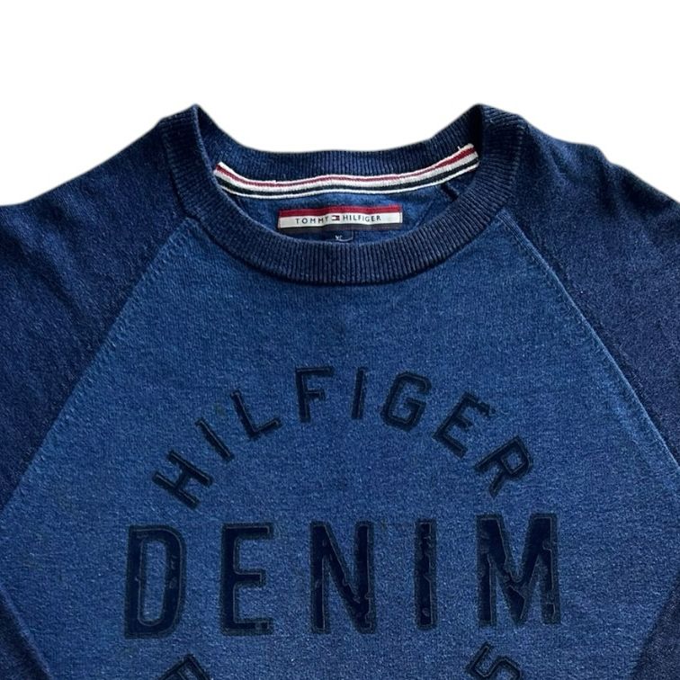Extra small Tommy Hilfiger Blue and Navy Sweatshirt