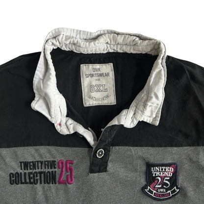 6XL Owk Sportswear Black and Grey Rugby Shirt