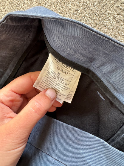 32" Carhartt WIP Blue Sid Shorts