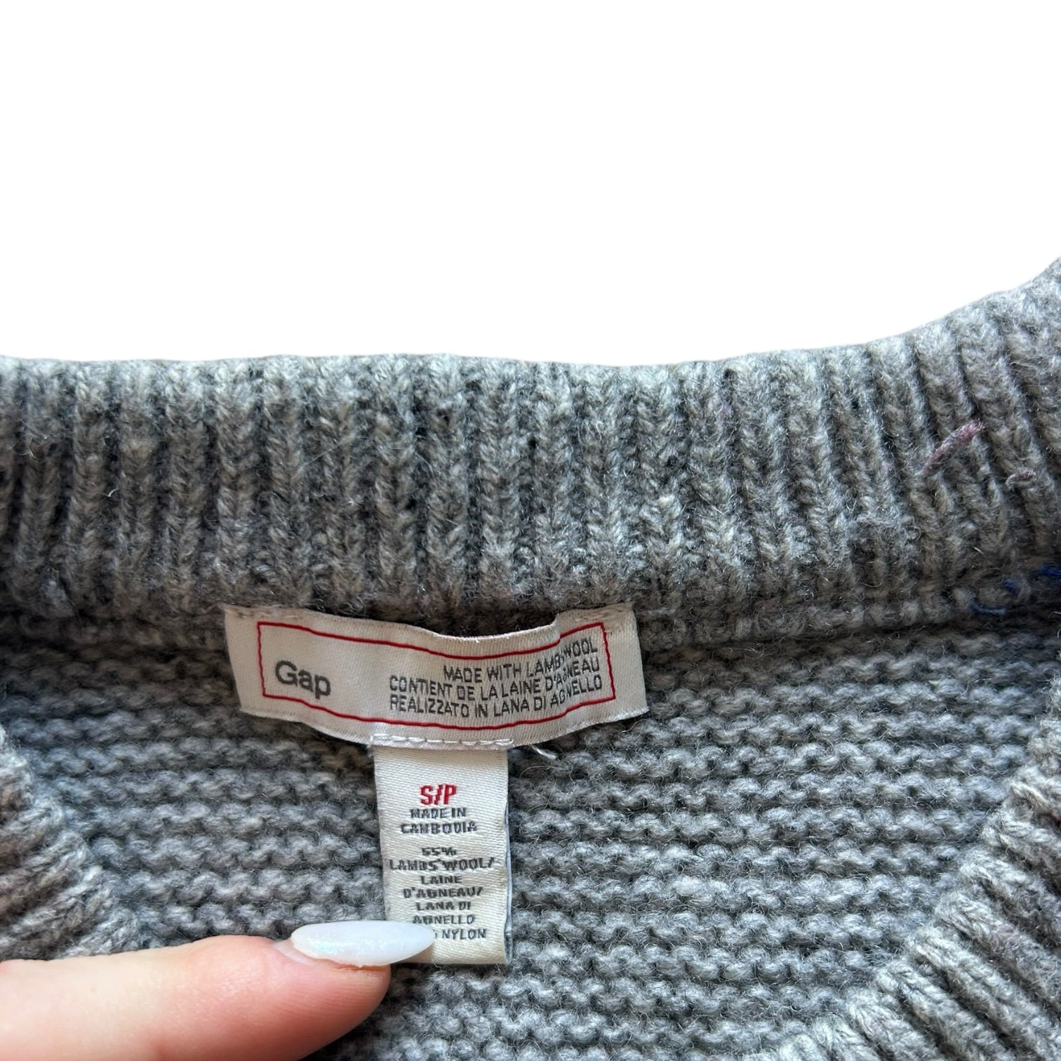 Small Gap Grey Knitted Crewneck Jumper