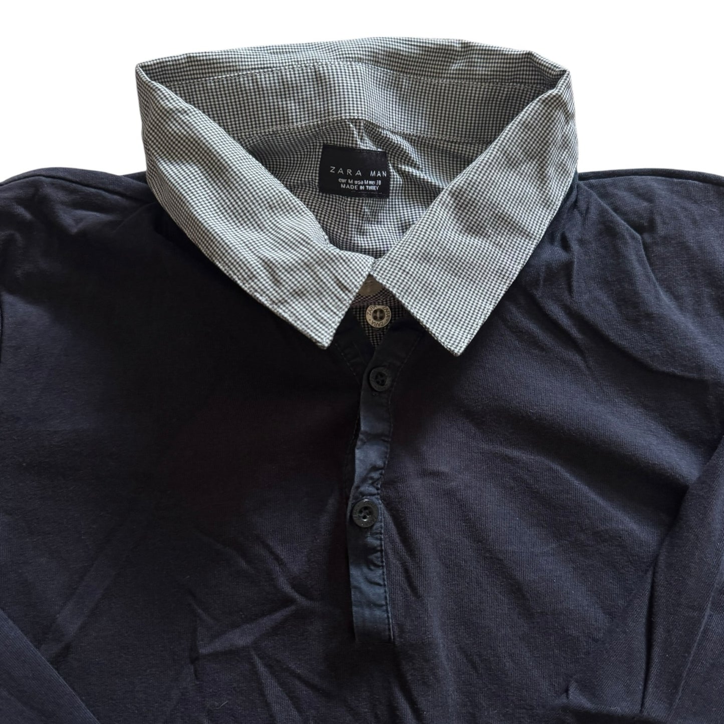 Medium Zara Navy Rugby Shirt