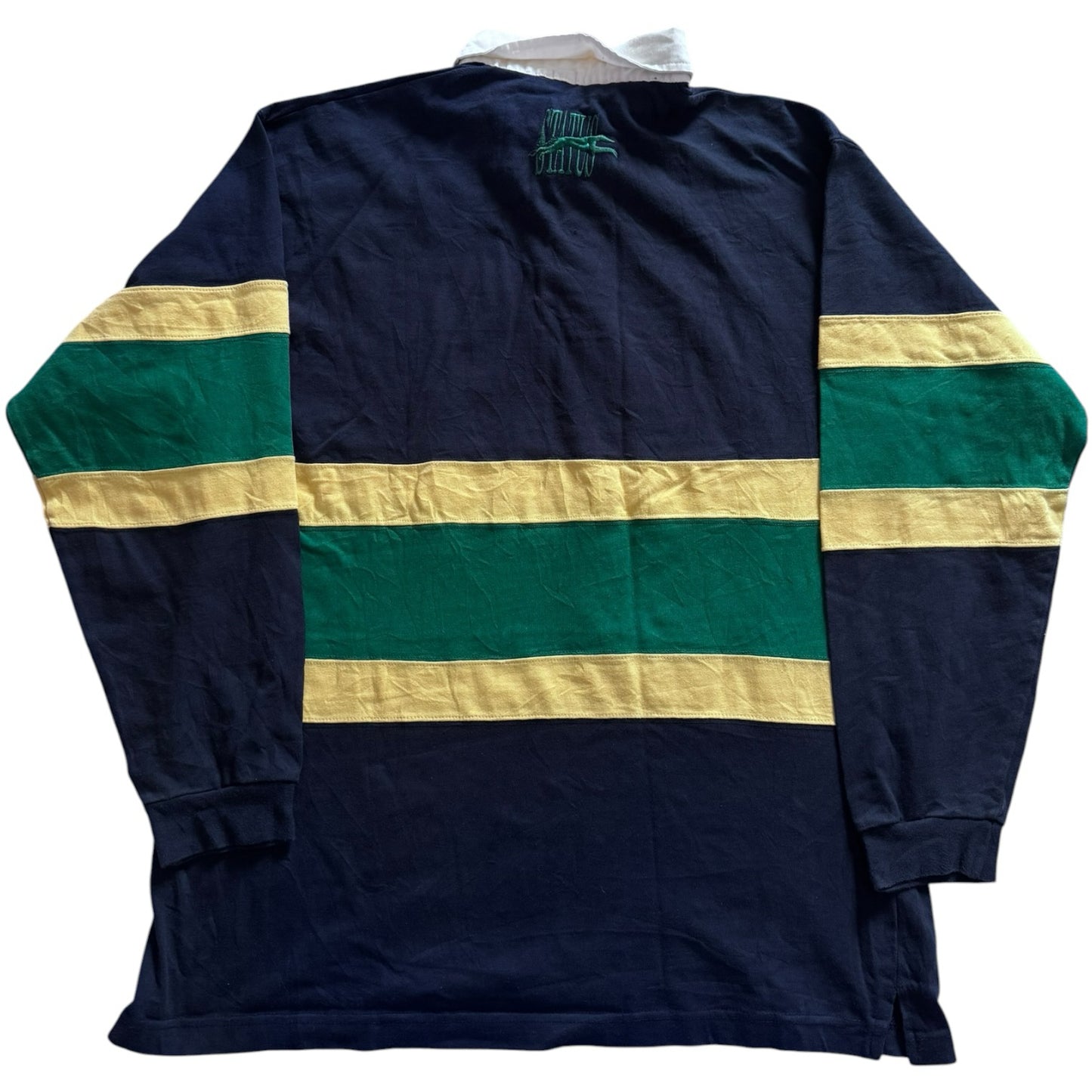 Extra large Status Navy, Yellow and Green Rugby Shirt