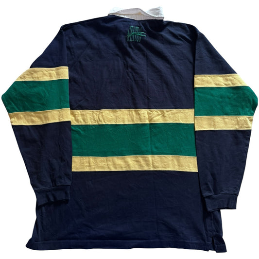 Extra large Status Navy, Yellow and Green Rugby Shirt