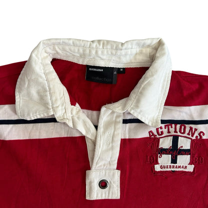 Medium Quebramar Red and White Striped Rugby Shirt