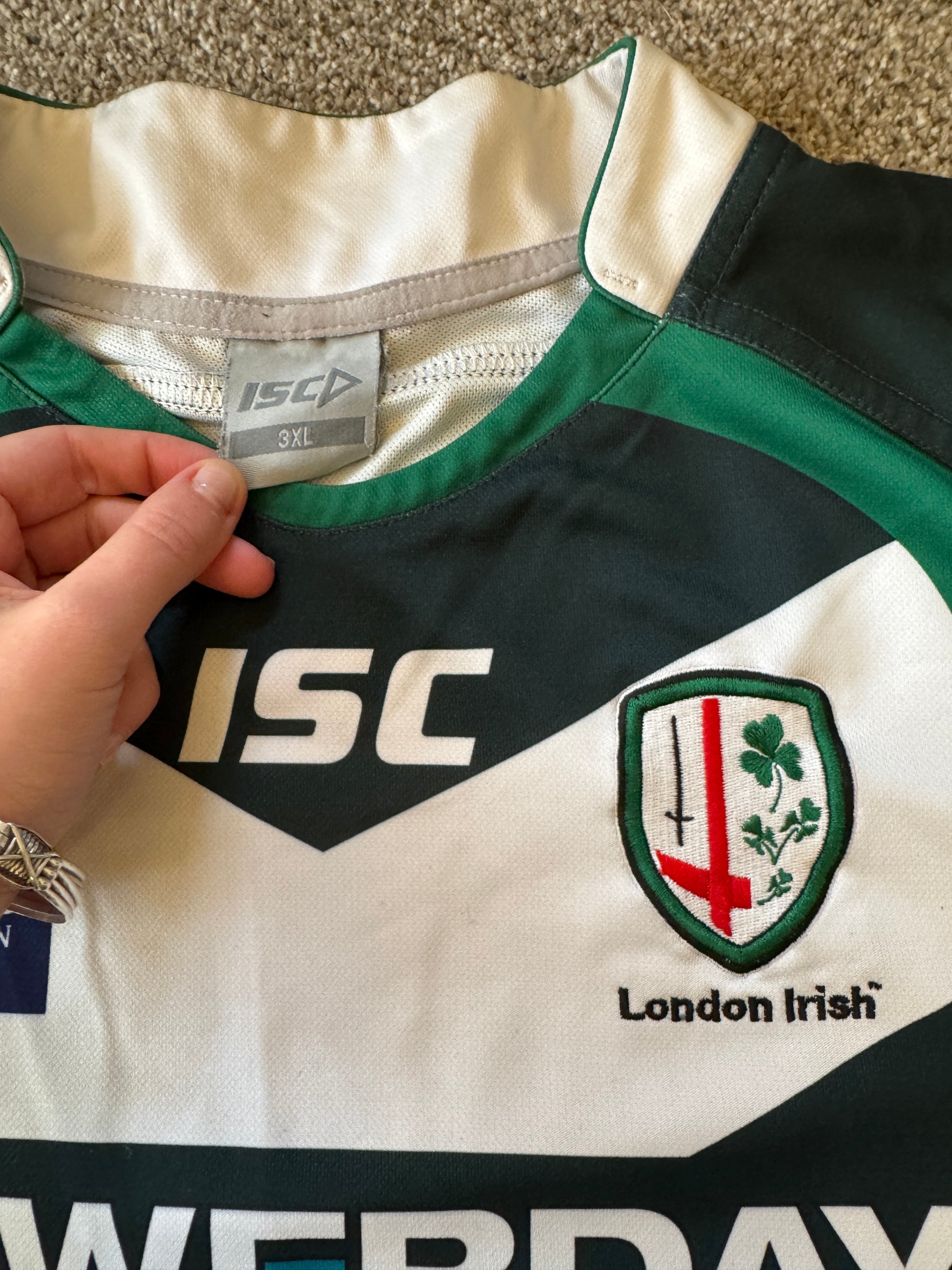 3XL Isc Green London Irish Rugby Shirt