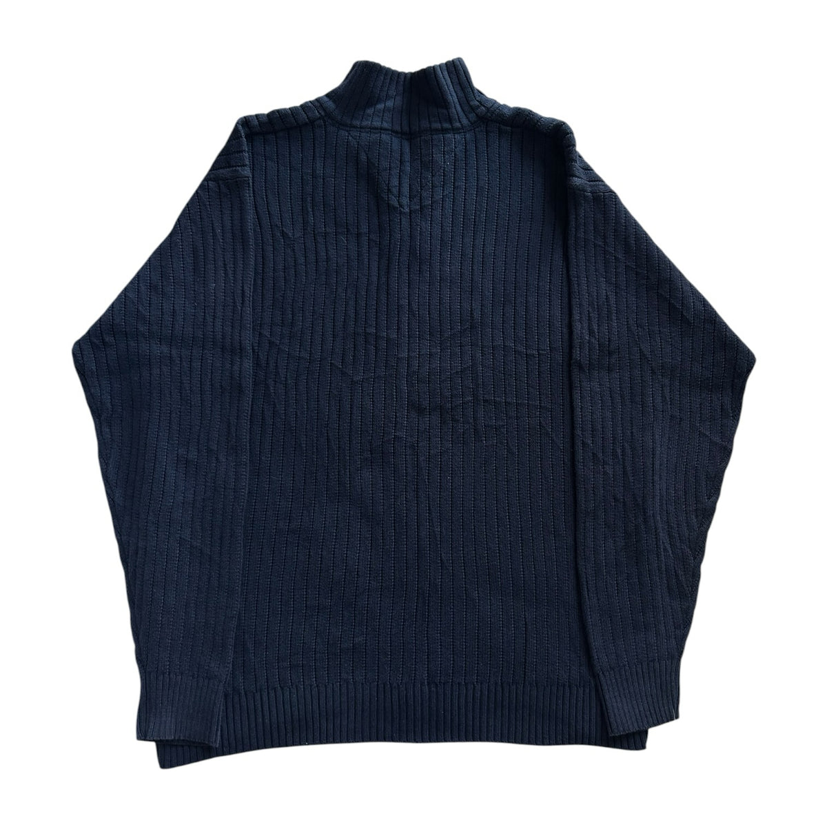 Large Tommy Hilfiger Navy Ribbed 1/4 Zip