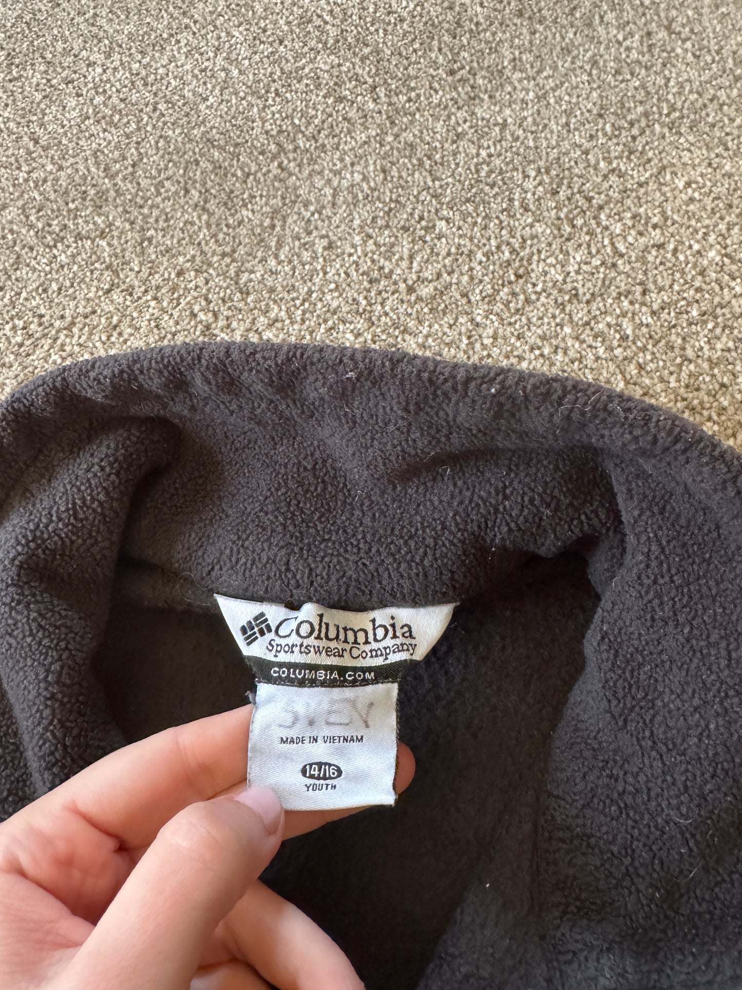 Aged 14-16 Columbia Black Full Zip Fleece