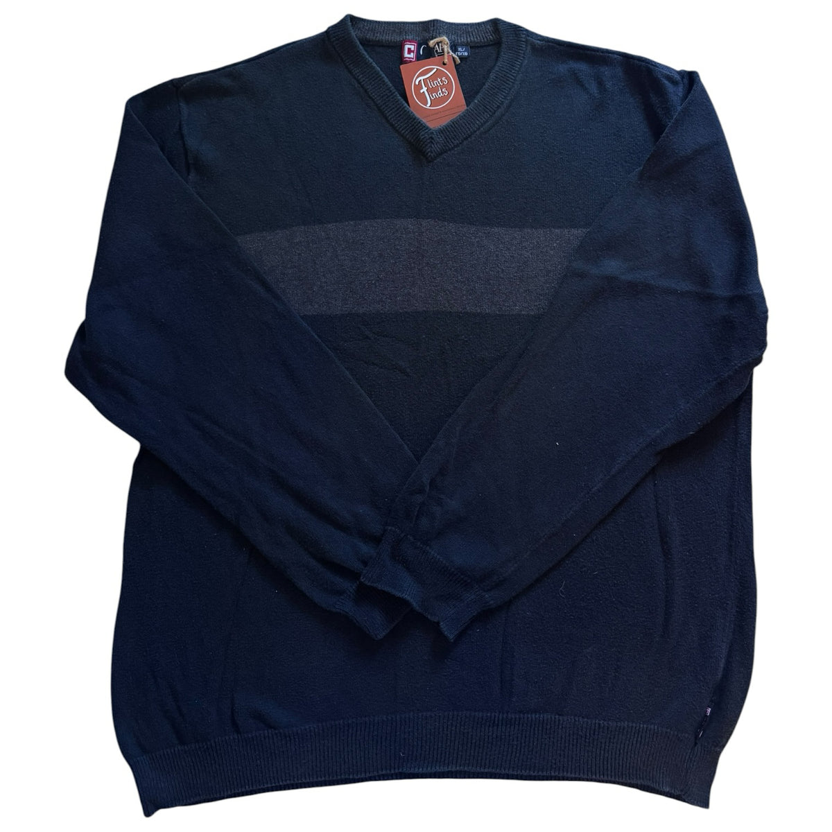 Extra large Chaps Navy and Grey V-Neck Jumper