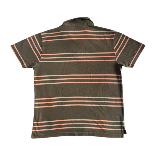 Medium Quebramar Olive Green and Salmon Rugby Shirt