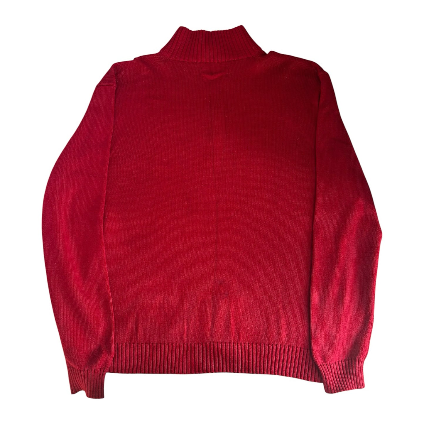 XXL Ralph Lauren Red Knitted 1/4 Zip Jumper