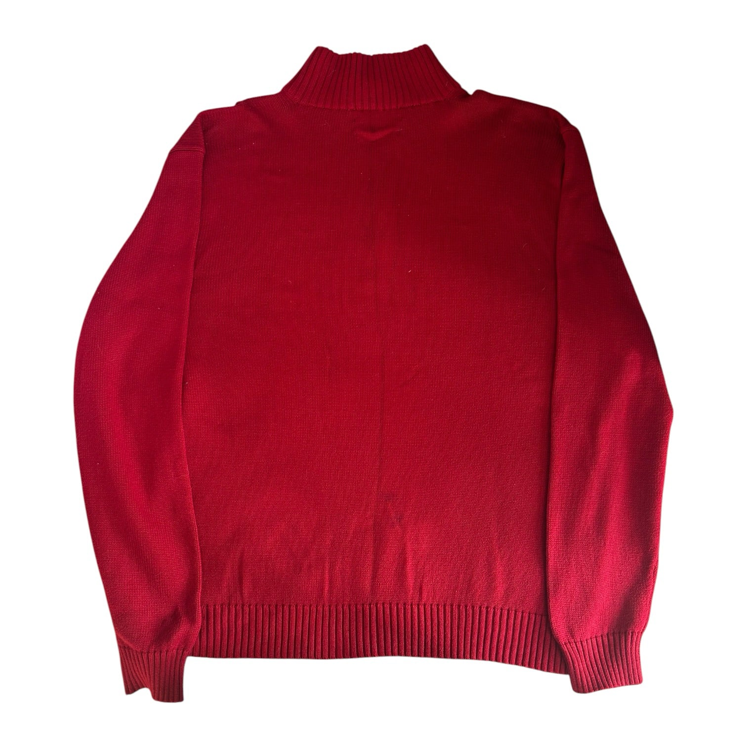 XXL Ralph Lauren Red Knitted 1/4 Zip Jumper