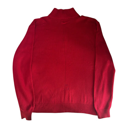 XXL Ralph Lauren Red Knitted 1/4 Zip Jumper