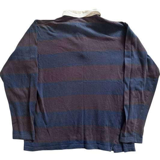 Medium George Navy and Brown Rugby Shirt