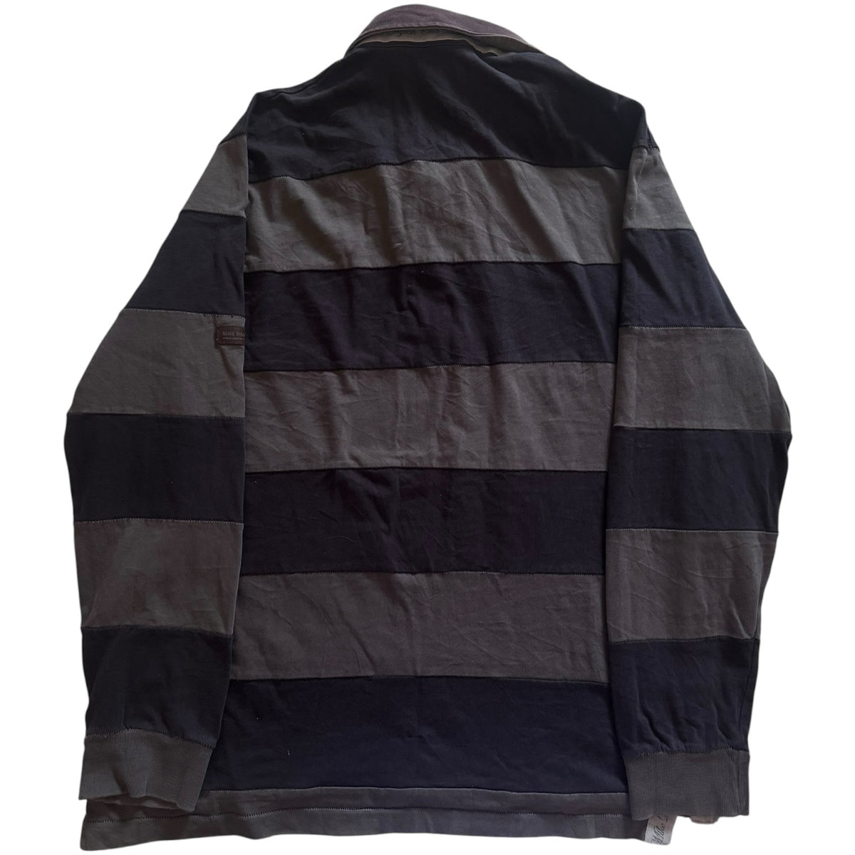 Medium Mike Davis Brown Striped Rugby Shirt