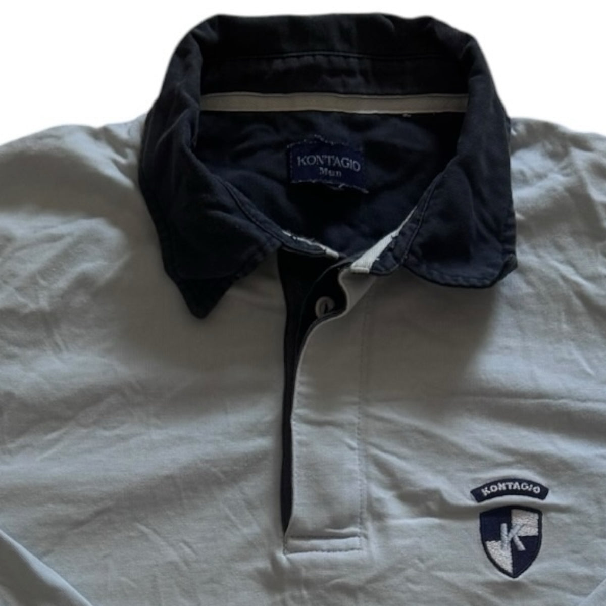 Medium Kontagio Light Blue Rugby Shirt - marked