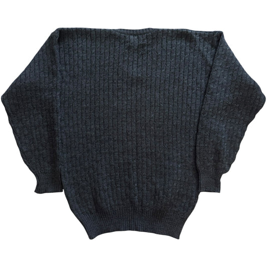 Medium Ingo Grey V-Neck Knitted Jumper