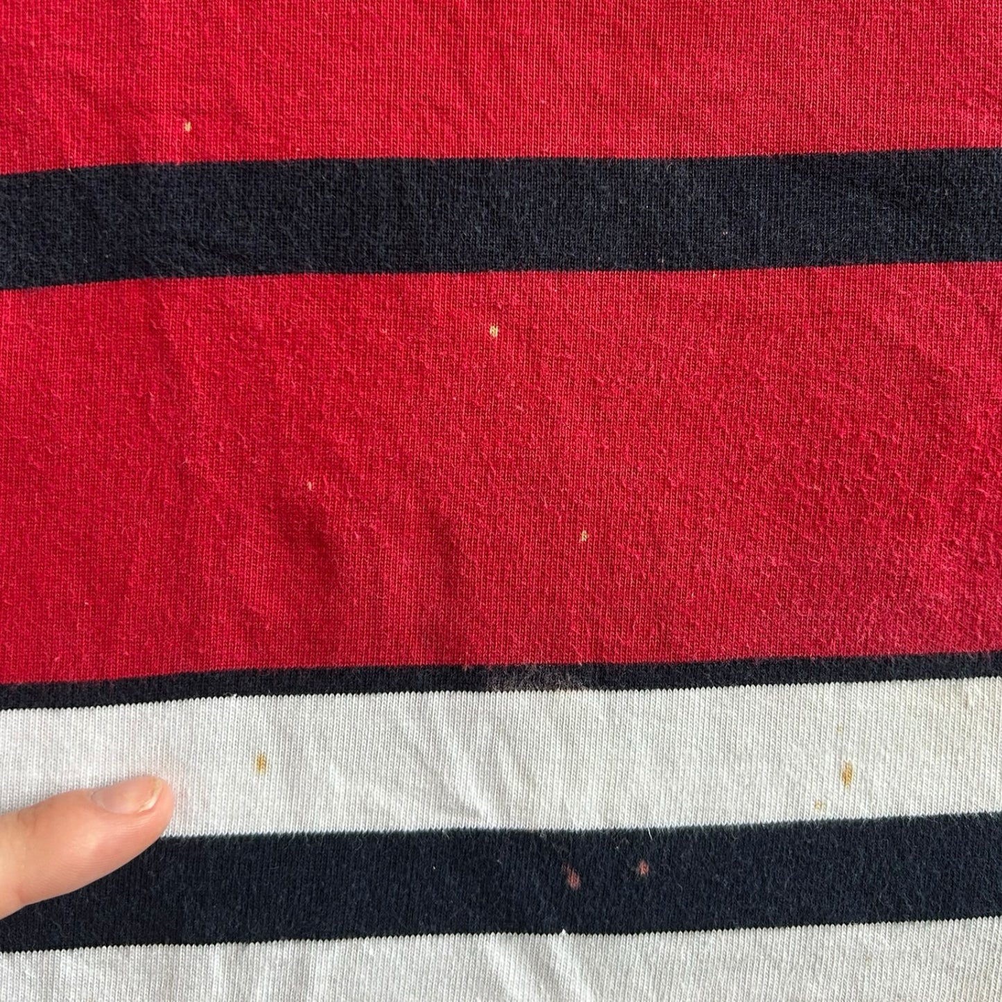 Large Quebramar Red, White and Navy Rugby Shirt