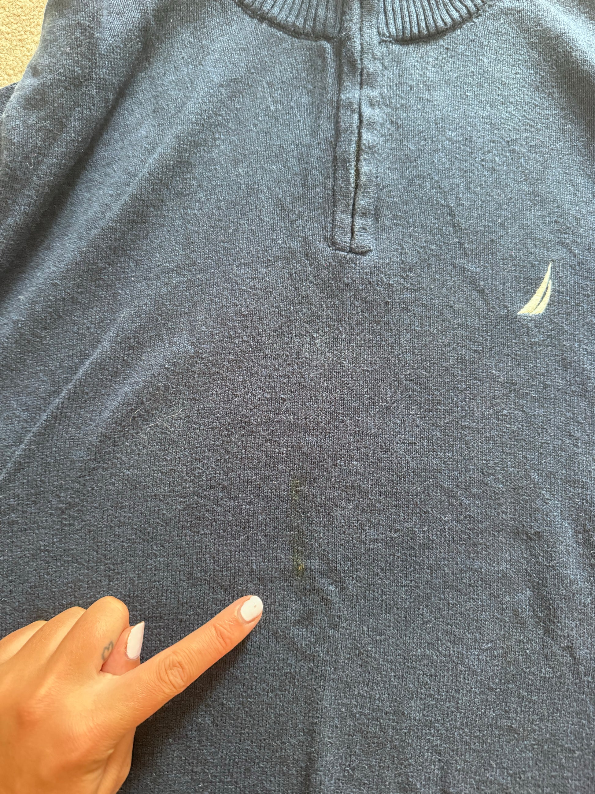 Large Nautica Navy 1/4 Zip