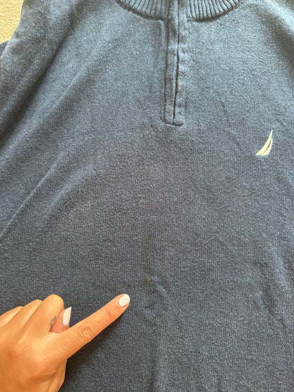 Large Nautica Navy 1/4 Zip